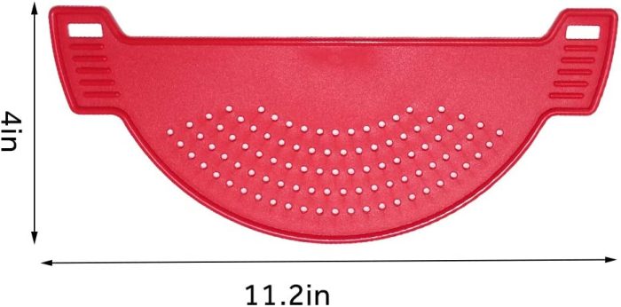 2PCS Plastic Drainer Strainers Pot Funnel Half Moon Shape Food Filter Board Sieve Draining With Handle Heat Resistant Fit for Pasta Vegetable Fruit Colander Kitchen Gadgets 11.2 x 4.1Inch: Home & Kitchen