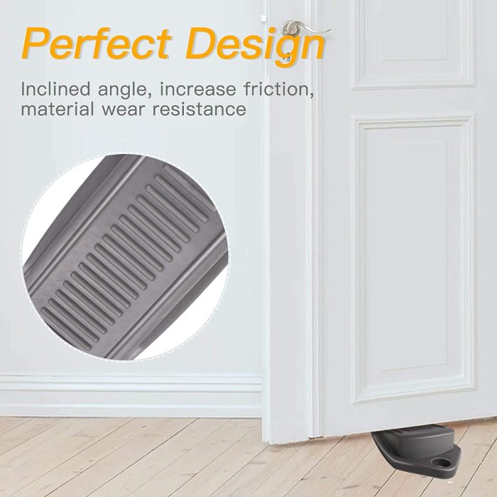 Rubber Door Stopper Wedge – Sturdy and Stackable Door Stop, Heavy Duty Door Stopper,Multi Floor Doorstop Ensures Tight Fit for Gaps(4 Pack) : Office Products