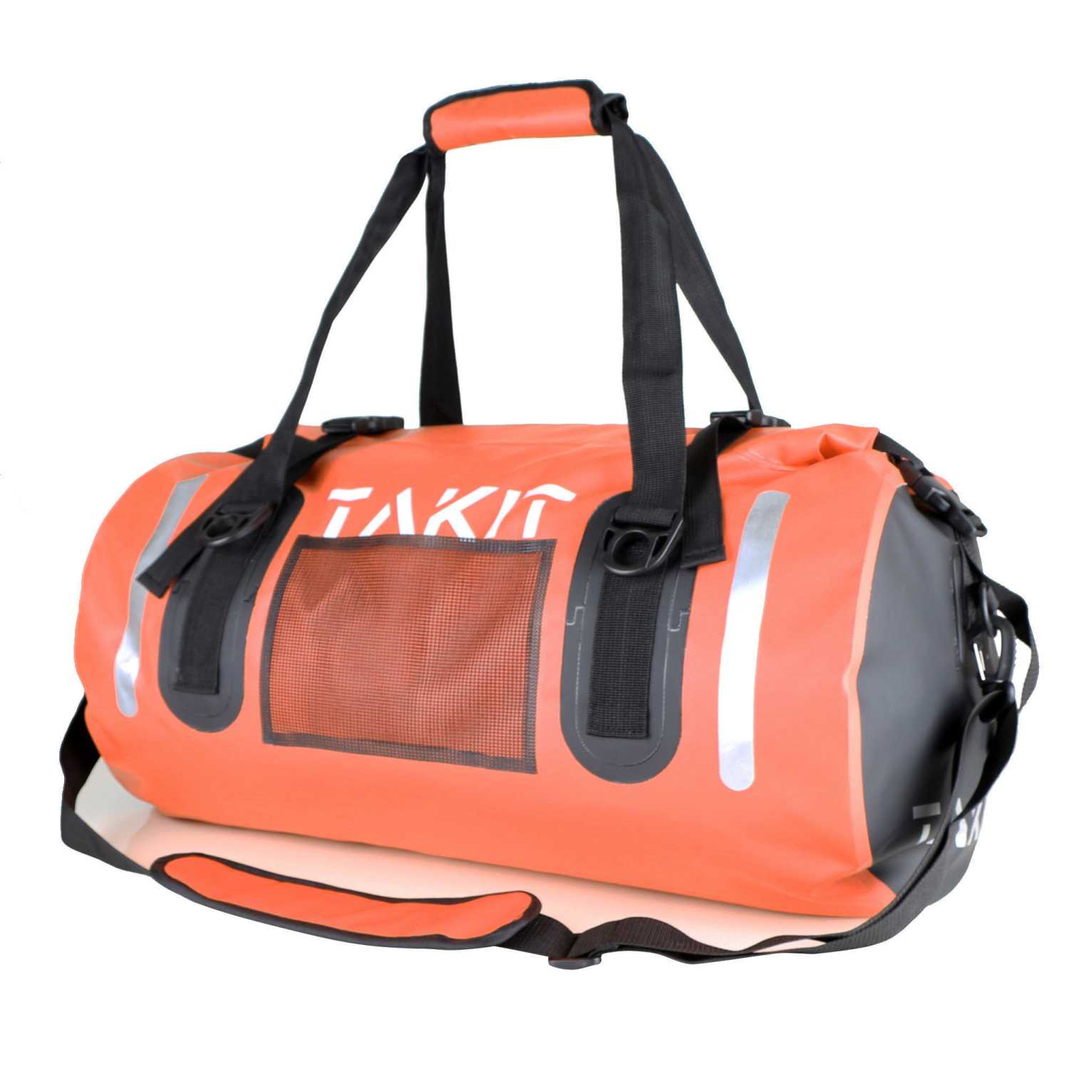 Waterproof Duffle Bag Travel Dry Bag 40L Roll Top 500D PVC for Motorcycle Tail Kayaking Rafting Boating Swimming Camping Hiking Beach Fishing(40L, Orange)