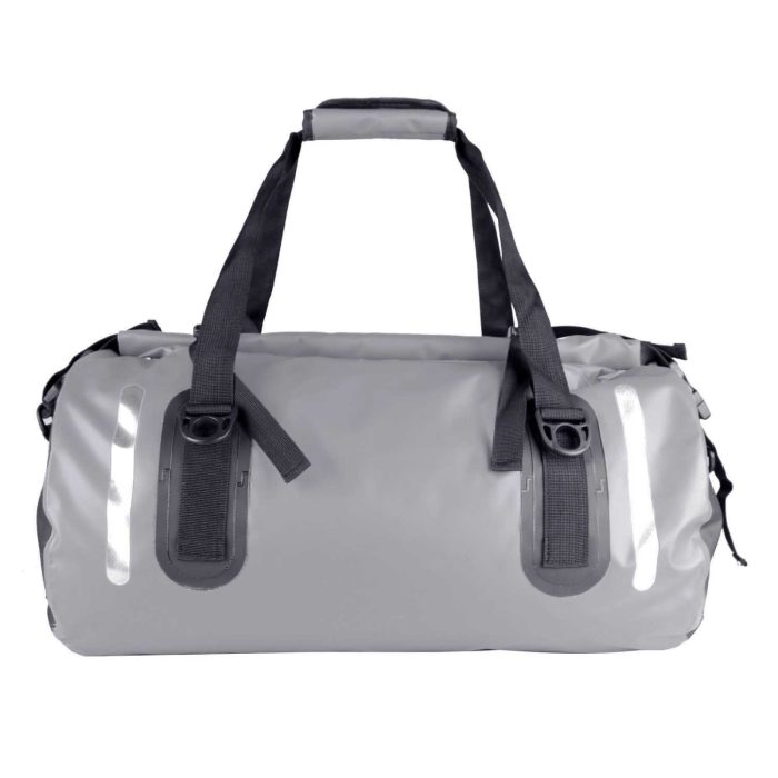 Waterproof Duffle Bag Travel Dry Bag 60L Roll Top 500D PVC for Motorcycle Tail Kayaking Rafting Boating Swimming Camping Hiking Beach Fishing(60L, Grey)