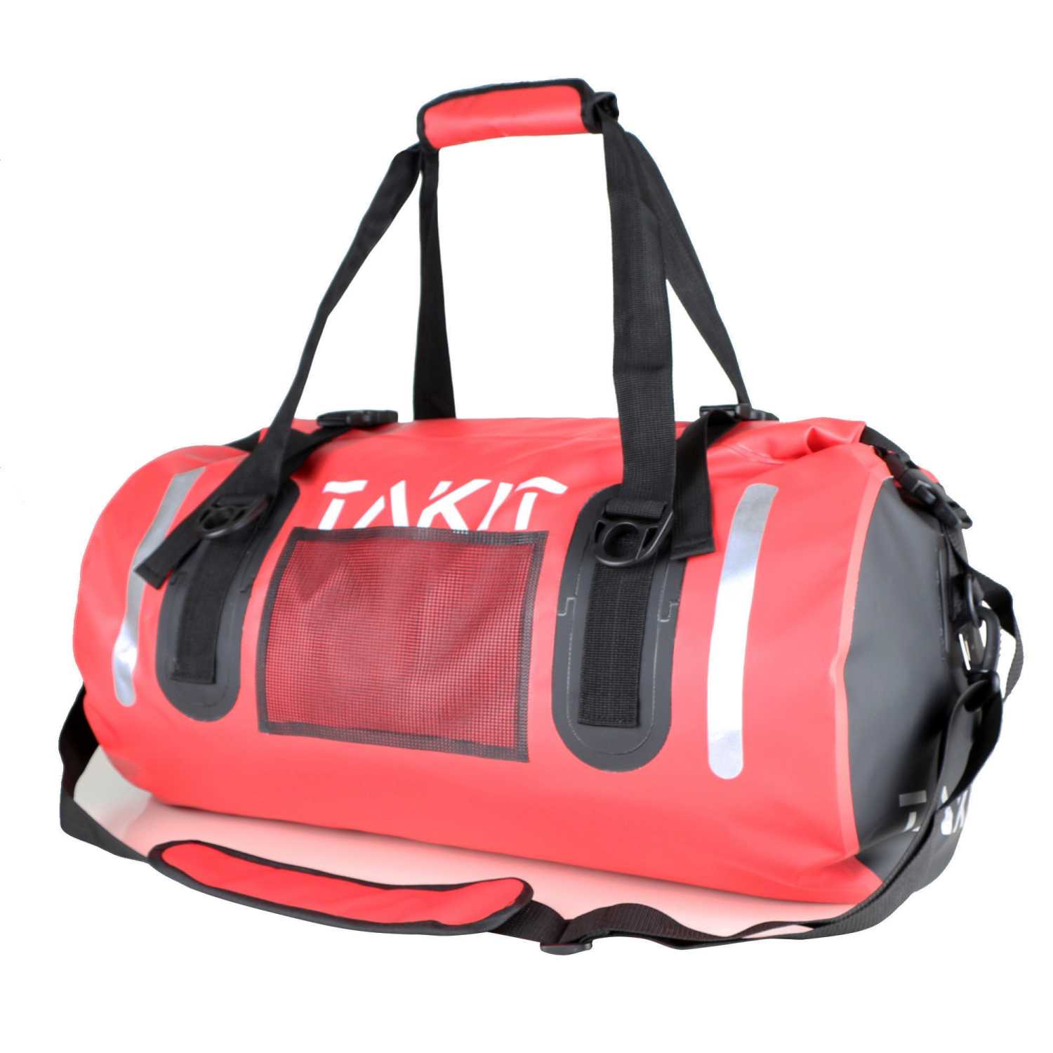 Waterproof Duffle Bag Travel Dry Bag 60L Roll Top 500D PVC for Motorcycle Tail Kayaking Rafting Boating Swimming Camping Hiking Beach Fishing (60L, Red)…