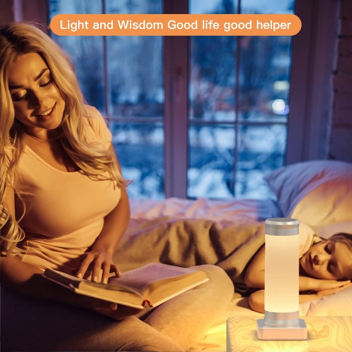 Bedside Lamp Touch Control Wireless Table Lamp for Bedroom 3 Way Dimmable Nightstand Lamp with 2100mAh Battery for Living Room, Dorm, Home Offic,Camping (Gold)