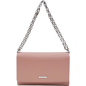 Small Shoulder Bag for Women, Imitation Leather Chain Strap Clutch Small Square Purse, Phone Wallet Purse (Pink)