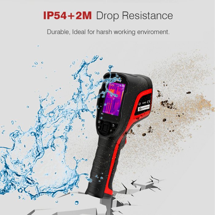 256 x 192 IR High Resolution Thermal Imaging Camera, 12 Hours Battery Life Handheld Infrared Camera for Home Inspection HVAC Leak Detection Electrical Maintance