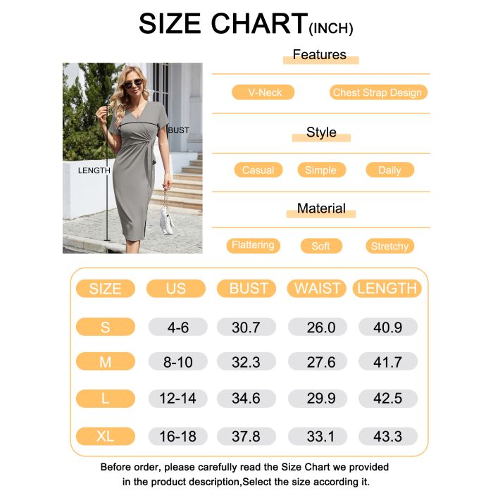 Wine Red-S- Women's Summer Bodycon Dress Ribbed Knit Short Sleeve Warp V Neck Split Pencil Midi Dresses